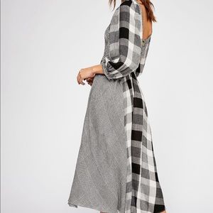 Free People old friends checkered maxi dress